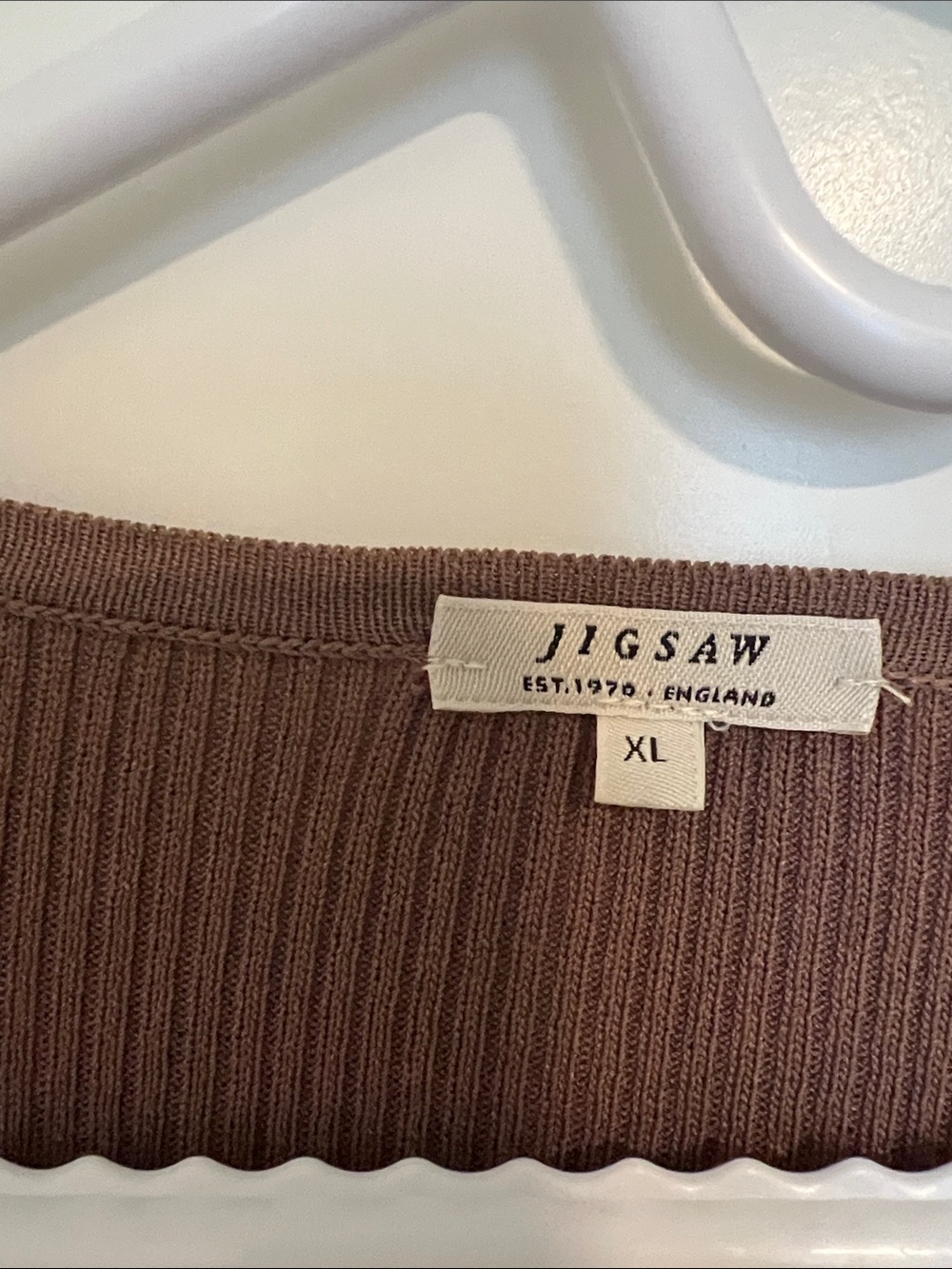 Jigsaw Brown Ribbed Button-Front Cardigan - Picture 2 of 4